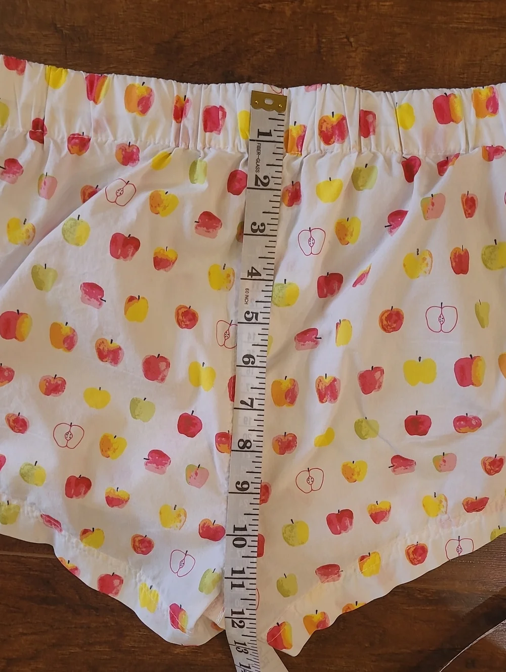 J. Crew White Boxers with Red and Yellow Apple Print